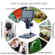 Microscope Digital HD Pour Réparation De Téléphone Portable Avec Écran LCD 4.3 Pouces Et Zoom 1000x - www.yonis-shop.com