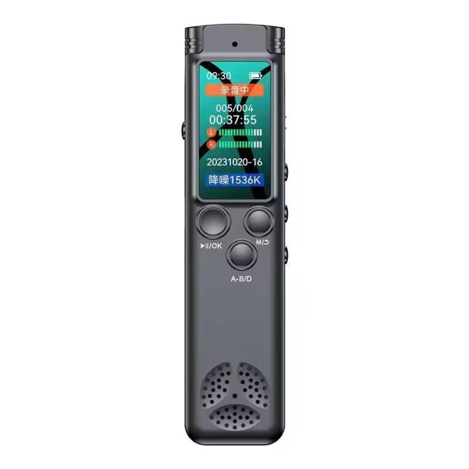 Dictaphone Écran Couleur Intelligent Réduction De Bruit 64GB Enregistrement Longue Durée Haute Qualité Portable Facile À Util...
