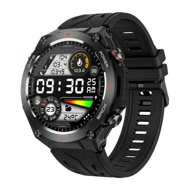 Montre Connectée Écran Couleur 1.45 Pouces Appels Bluetooth Surveillance Santé Longue Autonomie Notifications Multilingue - w...