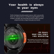 Montre Connectée Étanche IP68 Avec Lampe SOS Bluetooth 5.0 Écran 1.46 Pouces Suivi Cardiaque et Sommeil Notification Appels e...