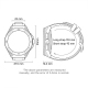 Montre Connectée Étanche 5ATM Écran 1.46 Pouces Bluetooth Appels Cuir Noir - www.yonis-shop.com