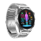 Montre Connectée Écran Couleur 1.43 Pouces Bracelet Acier Inoxydable Bluetooth Appel ECG Étanche IP68 Suivi Santé et Fitness ...