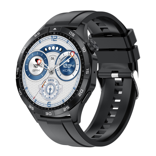 Montre Connectée Écran AMOLED Rond 1.43 Pouces Appels Bluetooth Étanche IP68 Longue Autonomie Fonctions Santé - www.yonis-sho...