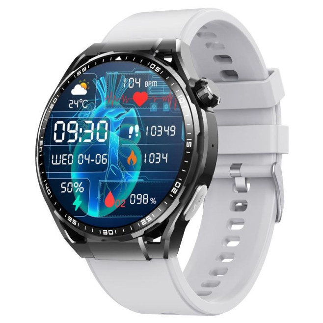 Montre Connectée Santé Intelligente Écran Rond 1.55 Pouces Suivi ECG et Sommeil Étanche IP67 Autonomie Longue Durée Fonctions...