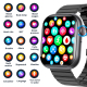 Montre Connectée Écran 2.1 Pouces Avec Surveillance Oxygène Sanguin Alarme SOS Plus De 100 Modes Sportifs Étanche IP67 En Noi...