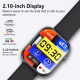 Montre Connectée Écran 2.1 Pouces Avec Surveillance Oxygène Sanguin Alarme SOS Plus De 100 Modes Sportifs Étanche IP67 En Noi...