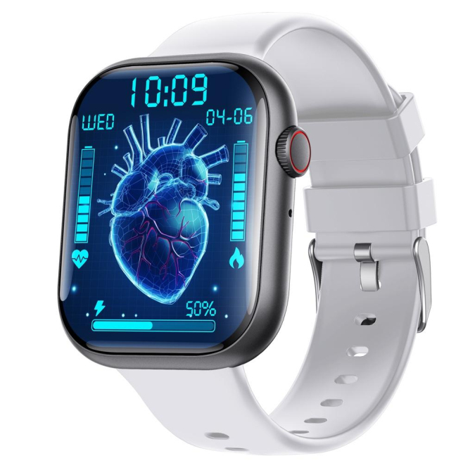 Montre Connectée Écran 2.1 Pouces Avec Suivi Santé Alarme SOS et Plus de 100 Modes Sportifs Couleur Noir Gris - www.yonis-sho...