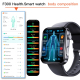 Montre Connectée Écran 2.1 Pouces Appels Bluetooth Analyse ECG Composition Sanguine 50 Modes Sportifs Silicone Noir Gris - ww...