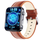 Montre Connectée Écran 2.1 Pouces Appels Bluetooth ECG Analyse Composition Corporelle 50+ Modes Sportifs Cuir Noir Marron - w...