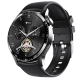 Montre Connectée Écran 1.35 Pouces Appels Bluetooth Surveillance Santé 24H Plus de 150 Modes Sportifs Noir Silicone