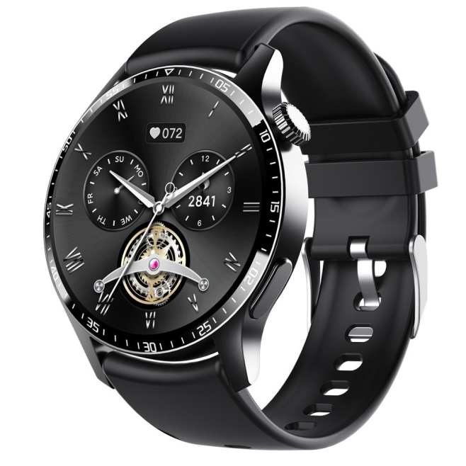 Montre Connectée Écran 1.35 Pouces Appels Bluetooth Surveillance Santé 24H Plus de 150 Modes Sportifs Noir Silicone - www.yon...