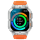 Montre Connectée Sportive 1.96 Pouces Avec Appel Bluetooth Surveillance Santé Cardiaque Sommeil Oxygène Sanguin et Pression A...