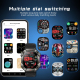 Montre Connectée Sport Étanche IP67 Écran 2 Pouces Bluetooth 5.1 Appels Sommeil Oxygène Cardio Pression Artérielle - www.yoni...