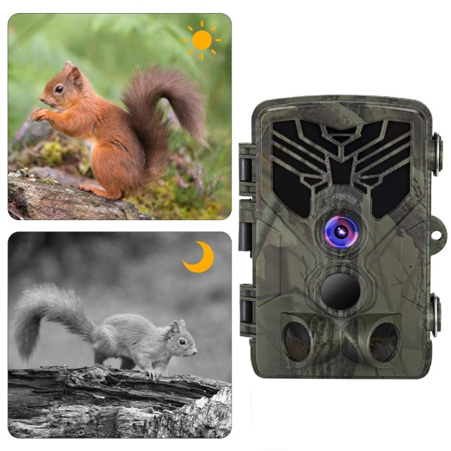 Caméra De Chasse 2.7K Vision Nocturne Infrarouge Détection De Mouvement 24MP Étanche IP65