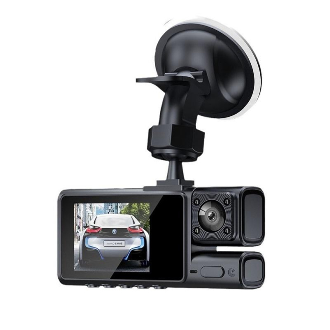 Dashcam 3 Lenses HD 1080P Vision Nocturne WIFI Enregistrement Voiture 24H Surveillance - www.yonis-shop.com