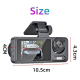 Dashcam Vision Nocturne Haute Définition Enregistrement Triple 170 Degrés 1080p Détection Mouvement Enregistrement Boucle 7x2...