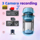 Dashcam Vision Nocturne Haute Définition Enregistrement Triple 170 Degrés 1080p Détection Mouvement Enregistrement Boucle 7x2...