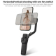 Stabilisateur Smartphone Pliable Trois Axes Anti-Tremblement Autonomie 9h Bluetooth 5.0 Contrôle Gestuel Léger et Compact - w...