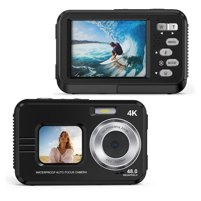 Appareil Photo Numérique Étanche 48MP Double Écran 3.5m Zoom 16X Vidéo 2.7K - www.yonis-shop.com