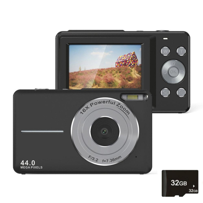Appareil Photo Numérique HD 16X Zoom Avec Écran 2.4 Pouces Et Carte Mémoire 32G - www.yonis-shop.com