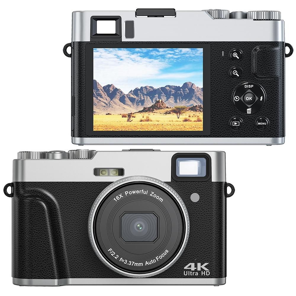 Appareil Photo Numérique 4K Avec écran Pivotant - Parfait Pour Vloggers Et Débutants - Zoom 16x