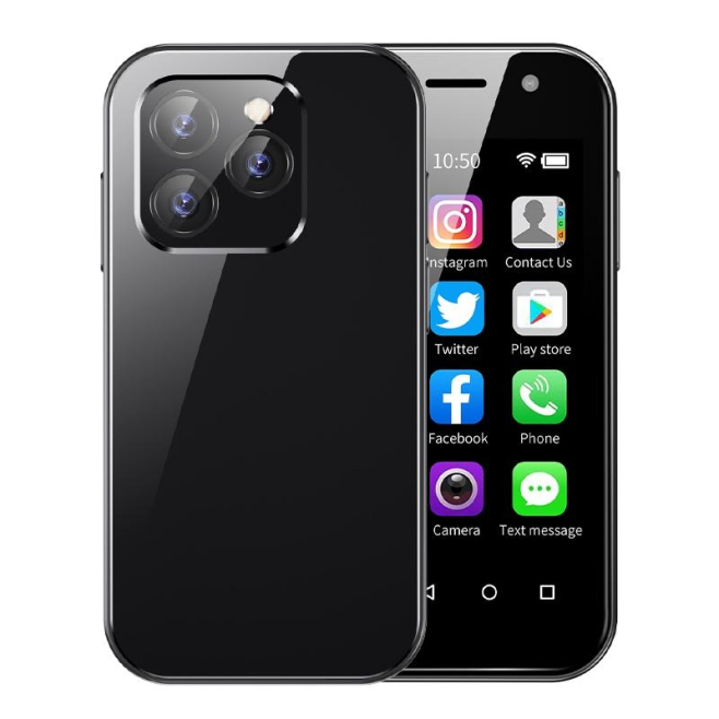 Téléphone Portable 3GB+64GB Reconnaissance Faciale Écran 3 Pouces Android 9.0 Quad Core 4G Dual SIM Google Play - www.yonis-s...