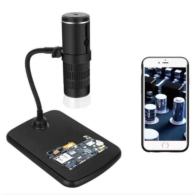 Microscope HD Portable Avec WIFI Et Loupe Numérique 50-1000x Pour Observation Biologique Inspection Textile Peau Cheveux Circ...