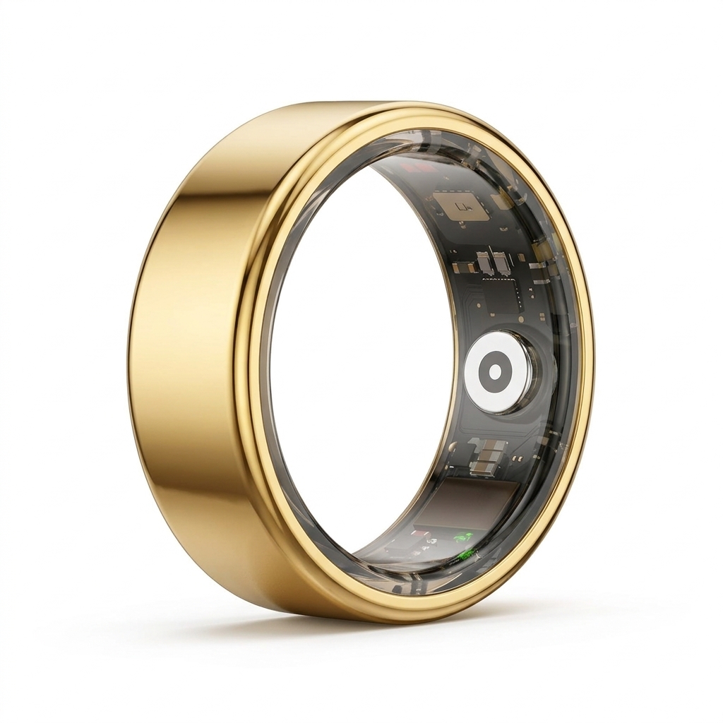 Bague Connectée Or Suivi Cardiaque Sommeil Sport Étanche Bluetooth 5.