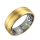 Bague Connectée Gold Suivi Fréquence Cardiaque Oxygène Sommeil Modes Sportifs Bluetooth 5.0 Autonomie 7 Jours Étanche 5ATM Ch...