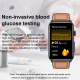 Bracelet Connecté ECG Température Fréquence Cardiaque Tension Artérielle Santé Bluetooth Appel Étanche Noir Cuir - www.yonis-...