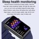 Bracelet Connecté ECG Température Fréquence Cardiaque Tension Artérielle Santé Bluetooth Appel Étanche Noir Cuir - www.yonis-...