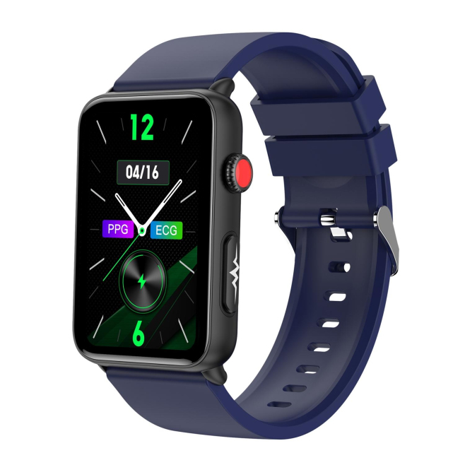 Bracelet Connecté ECG Température Fréquence Cardiaque Tension Artérielle Bluetooth Étanche Écran Tactile Notifications Multis...