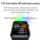 Bracelet Connecté Santé Avec ECG Température Fréquence Cardiaque Et Appel Bluetooth Noir Silicone - www.yonis-shop.com