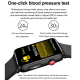Bracelet Connecté Santé Avec ECG Température Fréquence Cardiaque Et Appel Bluetooth Noir Silicone - www.yonis-shop.com