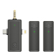 Microphone Sans Fil 3 En 1 Pour iPhone Type-C USB-C 3.5mm Jack Smartphone SLR Camera PC Haute Qualité Réception Omnidirectionnelle Transmission 20 Mètres Réduction De Bruit DSP Hi-Fi Connexion Automatique Interfaces Multiples