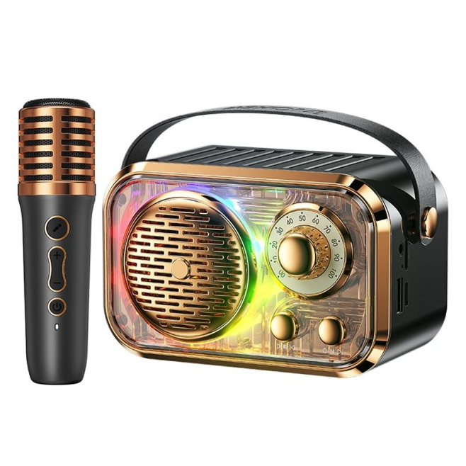 Enceinte Bluetooth Sans Fil Avec Microphone Portable Et Effets Lumineux RGB - www.yonis-shop.com