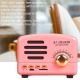 Mini Enceinte Bluetooth Portable Radio Rétro Support Carte TF Bois Grain Longue Autonomie 6h - www.yonis-shop.com