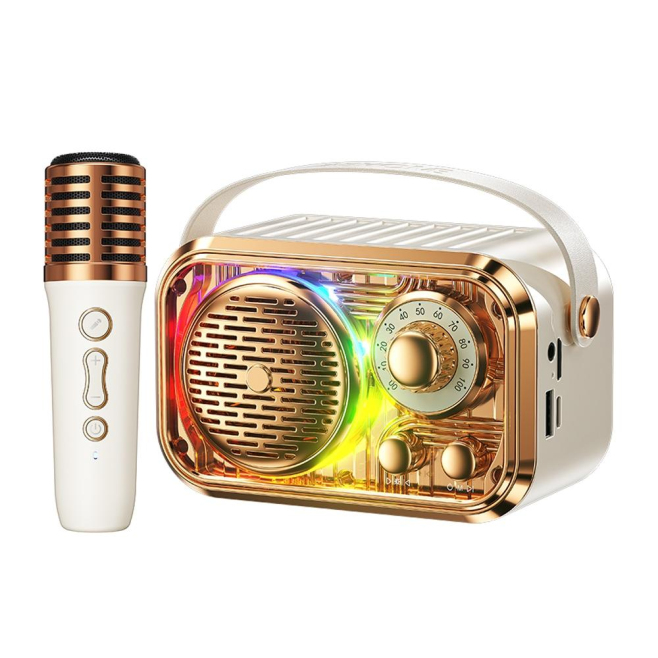 Mini Enceinte Bluetooth Portable Avec Effets Lumineux RGB Et Microphone - www.yonis-shop.com