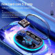 Écouteurs Bluetooth Sans Fil Intra Auriculaires Réduction Du Bruit Boîtier Power Bank Bluetooth 5.3 Contrôle Tactile Affichag...
