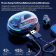 Écouteurs Bluetooth Sans Fil Intra Auriculaires Réduction Du Bruit Boîtier Power Bank Bluetooth 5.3 Contrôle Tactile Affichag...