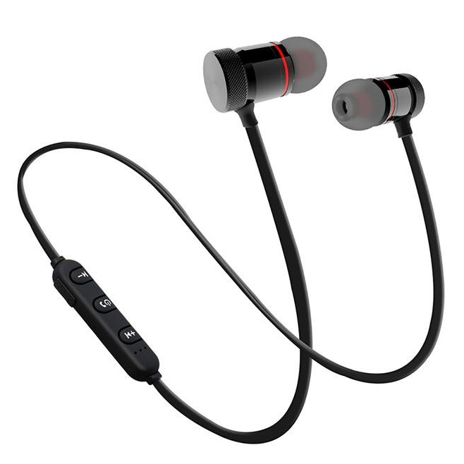 Ecouteurs Bluetooth Sans Fil Magnétiques Stéréo Basse Sport Avec Microphone et Contrôle du Volume - www.yonis-shop.com