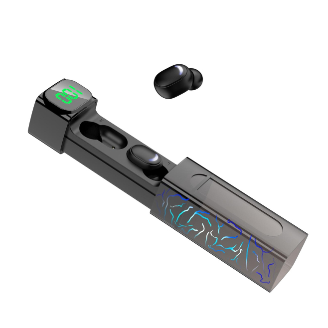 Écouteurs Bluetooth Affichage Numérique Intelligent Étanche IP4 Compatible iOS Android Windows Faible Consommation Batterie L...