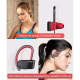 Écouteurs Bluetooth Sans Fil Stéréo Résistants à la Poussière et à la Sueur avec Boîtier de Charge et Microphone Anti-Écho - ...