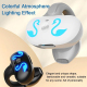 Casque Sport Bluetooth 5.3 Sans Fil Conduction Air Écouteurs Clip Non Intra-Auriculaires Longue Autonomie Étanche Effets Lumi...
