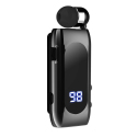 Casque Sport Bluetooth 5.2 Intra-Auriculaire Avec C&acirc;ble R&eacute;tractable Alerte Vibrante Et Affichage Batterie - www.yonis-shop.com
