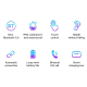 Écouteurs Bluetooth Sans Fil Sport Étanche IPX4 Affichage LED Digital Autonomie Longue Distance de Transmission 10m - www.yon...