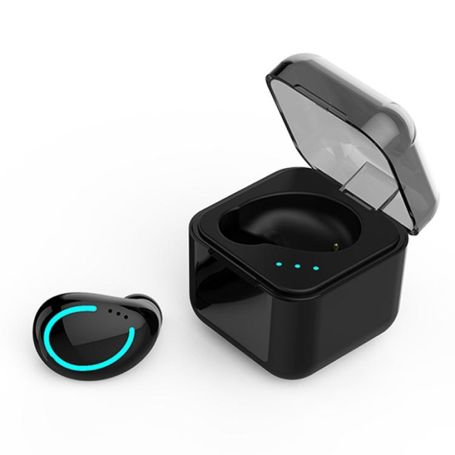 Ecouteurs Bluetooth 5.0 Mini Invisibles Intra-Auriculaires Sans Fil Or Avec Boîtier de Charge Rapide et Réduction de Bruit - ...