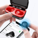Écouteurs Bluetooth Sans Fil Stéréo Avec Boîtier De Charge Affichage Digital Et Appairage Intelligent Noir Rouge - www.yonis-...
