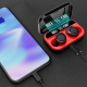 Écouteurs Bluetooth Sans Fil Stéréo Avec Boîtier De Charge Affichage Digital Et Appairage Intelligent Noir Rouge - www.yonis-...