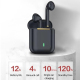 Écouteurs Bluetooth 5.1 Sans Fil Avec Boîtier De Charge Blanc Autonomie 1200h Confort Ergonomique Anti-Rayures étanche - www....